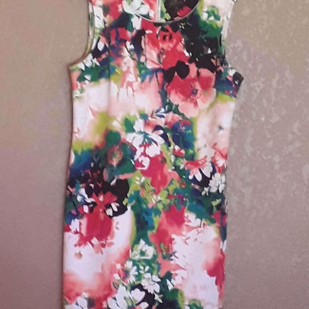 Worthington Spring/Summer sleeveless Floral on White dress XL